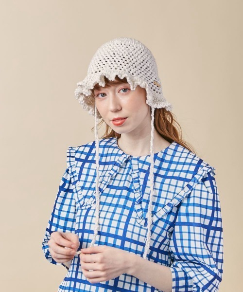 「kaorinomori」 ニットキャップ FREE ホワイト レディース_画像2