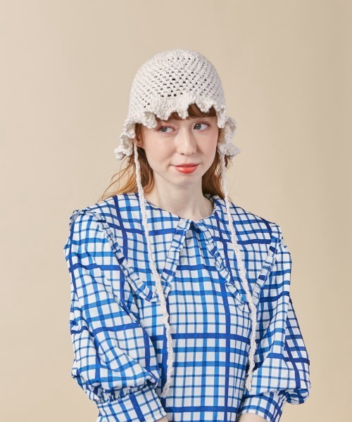 「kaorinomori」 ニットキャップ FREE ホワイト レディース_画像3