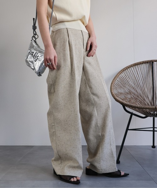 「ap retro」 イージーパンツ FREE ベージュ レディース_画像4