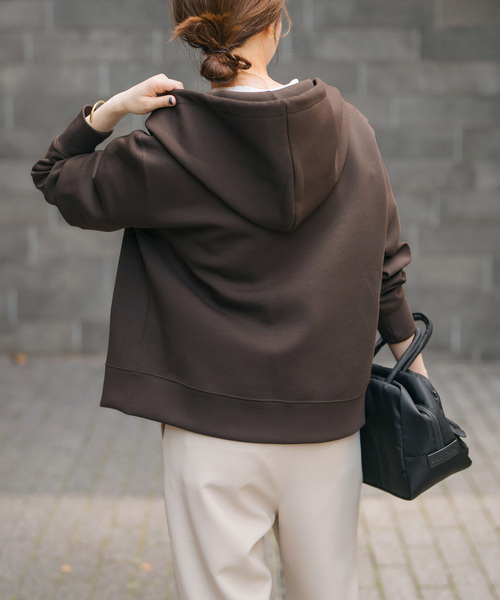 スピック&スパン　ストレッチジップフードパーカー 追加5》ストレッチジップフードパーカー（Tシャツ／カットソー