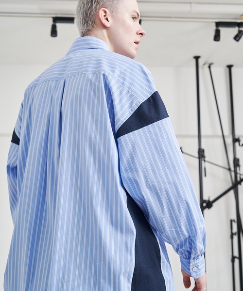SeeSew シャツ 「UNISEX」BLOCKING STRIPE SHIRTS/ブロッキング