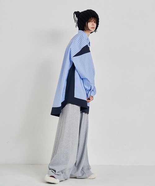 SeeSew シャツ 「UNISEX」BLOCKING STRIPE SHIRTS/ブロッキング