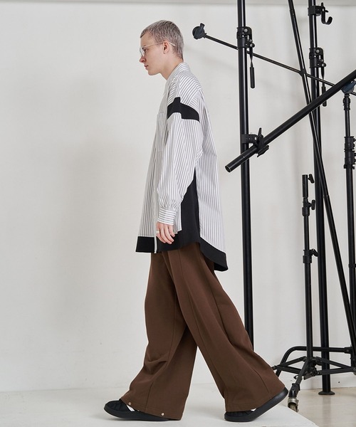 SeeSew シャツ 「UNISEX」BLOCKING STRIPE SHIRTS/ブロッキング