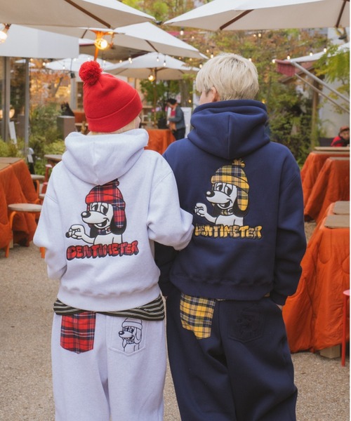 centimeter（センチメーター） パーカー CMT ruler check hoodie