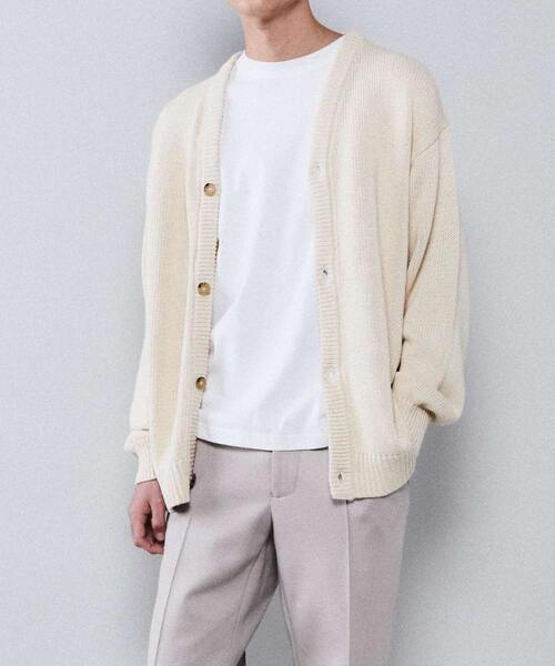 「CONVERSE TOKYO」 ニットカーディガン FREE ピンク メンズ_画像3