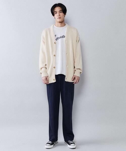 「CONVERSE TOKYO」 ニットカーディガン FREE ピンク メンズ_画像5