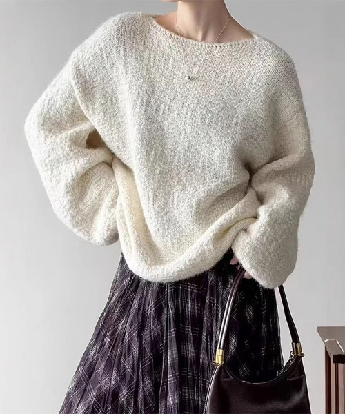 【新品タグ付き】Sov. バルーンスリーブニットトップス 白 2024年モデル 楽天市場】aquagarage 可愛く着痩せする♪長袖バルーンスリーブニット