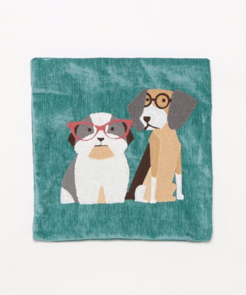 クッション クッションカバー IO Select / DOG刺繍 45×45cm YWG-0002