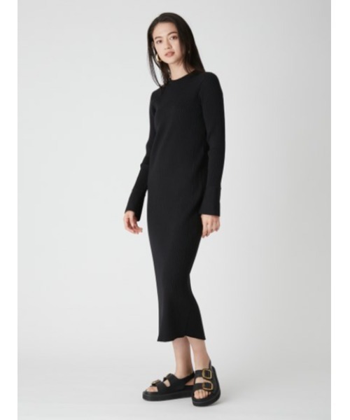 「Mila Owen」 ニットワンピース 0 ブラック レディース_画像5