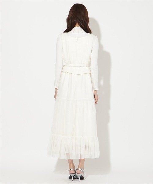 AND COUTURE（アンドクチュール） ワンピース ツイード×チュール