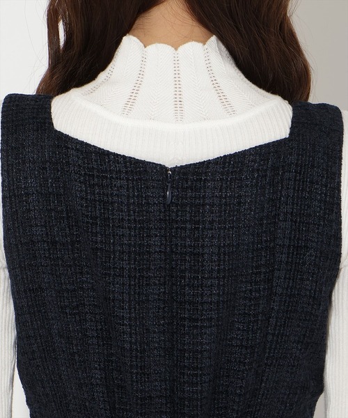 AND COUTURE（アンドクチュール） ワンピース ツイード×チュール