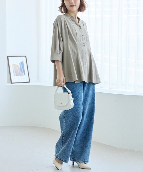 【じゅんのん】きれい色のTシャツブラウス（ライラック） LAVEANGE（ラビアンジェ） ブラウス シャツ 「好機能シリーズ」UV