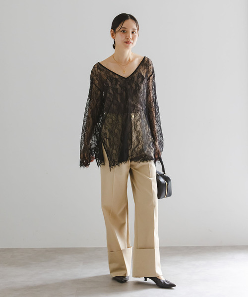 noble サラサシアーレースブラウス NOBLE（ノーブル） ブラウス シャツ 「追加」サラサシアーレース