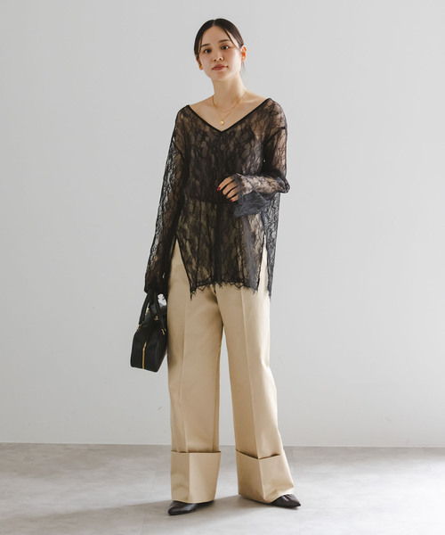 NOBLE（ノーブル） ブラウス シャツ 「追加」サラサシアーレース