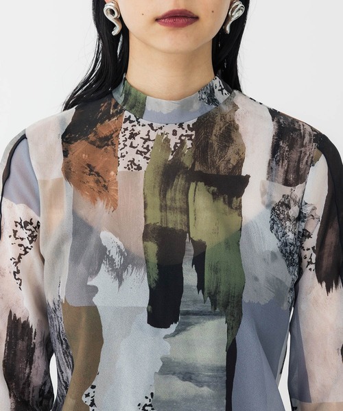 「UNITED TOKYO」 長袖カットソー FREE インディゴブルー レディース_画像2