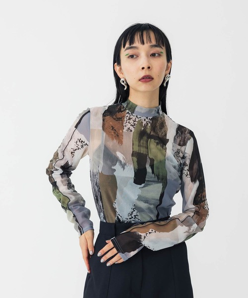 「UNITED TOKYO」 長袖カットソー FREE インディゴブルー レディース_画像6