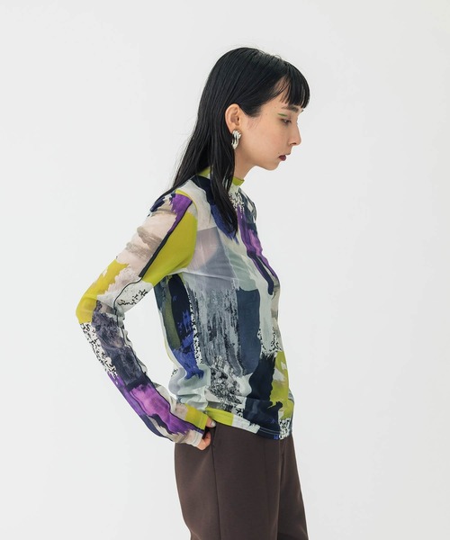 「UNITED TOKYO」 長袖カットソー FREE インディゴブルー レディース_画像9