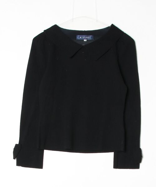 M'S GRACY（エムズグレイシー） フリル長袖ニット 38 ブラック