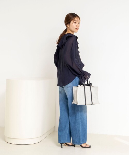 NOLLEY'S（ノーリーズ） ブラウス シャツ ウォッシャブルラッフル