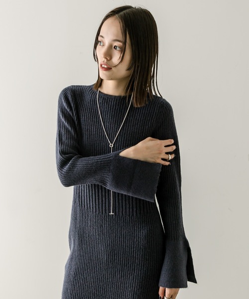 「mystic」 長袖ワンピース 1 ベージュ レディース_画像7