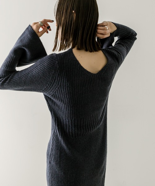 「mystic」 長袖ワンピース 1 ベージュ レディース_画像8