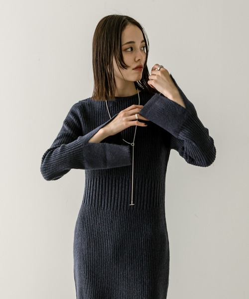 「mystic」 長袖ワンピース 1 ベージュ レディース_画像9