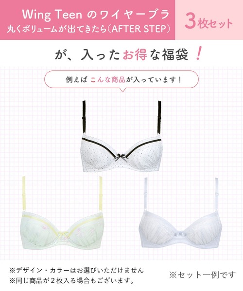 Wing Teen 福袋 「福袋」 ウイング ティーン ブラジャー 3枚セット