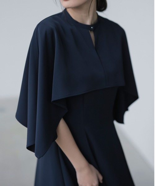 「anuans」 ノースリーブワンピース SMALL ネイビー レディースの画像