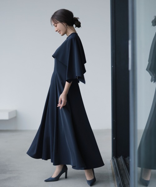 「anuans」 ノースリーブワンピース SMALL ネイビー レディースの画像