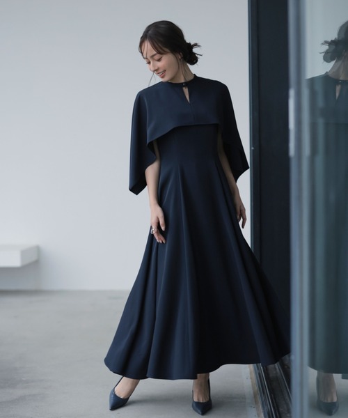 「anuans」 ノースリーブワンピース SMALL ネイビー レディースの画像