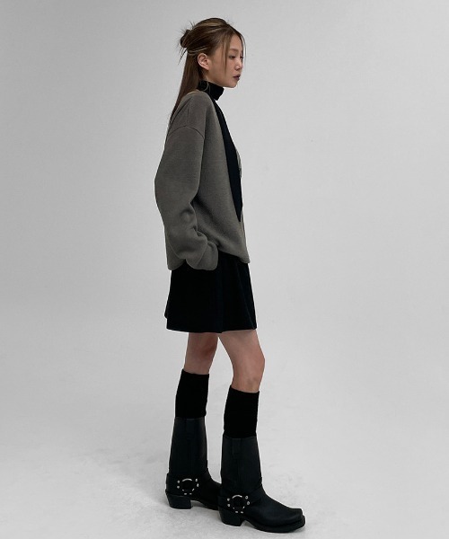 「BLACKUP」 長袖カットソー ONESIZE カーキ レディース_画像4