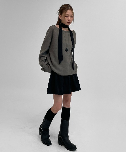 「BLACKUP」 長袖カットソー ONESIZE カーキ レディース_画像6