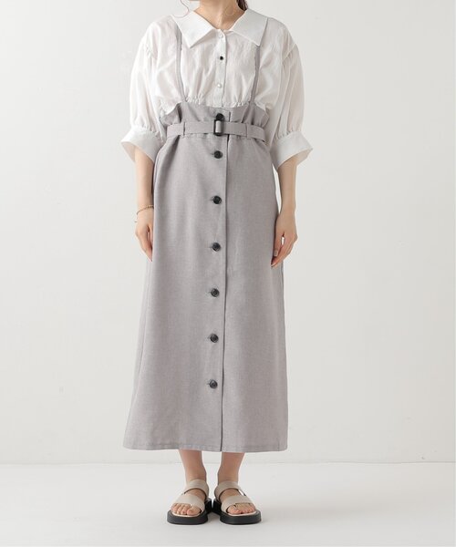 「RAY CASSIN」 ロングスカート FREE グレー レディース_画像4