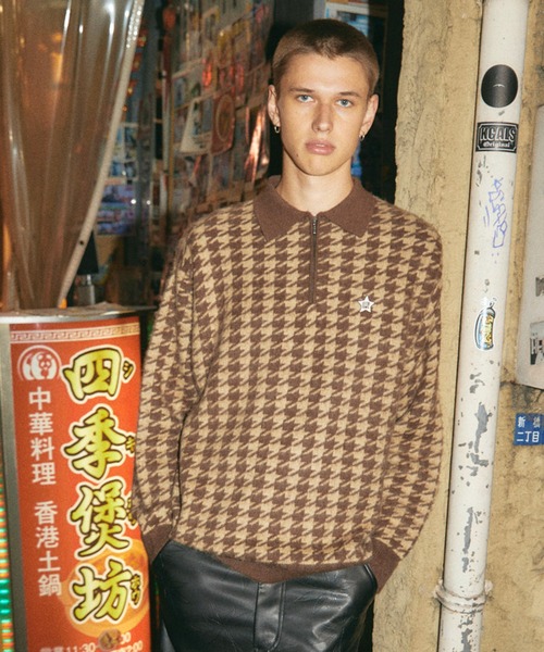 「HUF」 長袖ポロシャツ SMALL オートミール メンズ_画像6