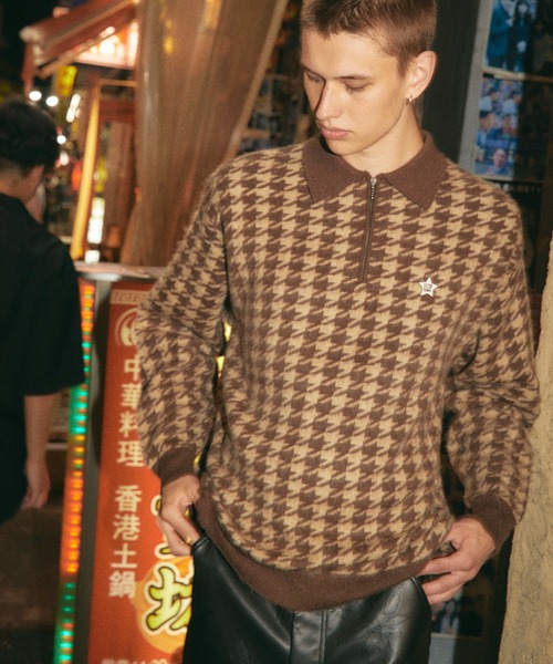 「HUF」 長袖ポロシャツ SMALL オートミール メンズ_画像8