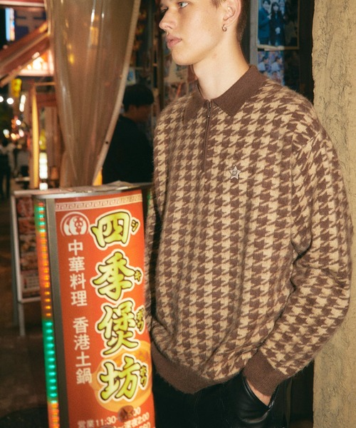 「HUF」 長袖ポロシャツ SMALL オートミール メンズ_画像9