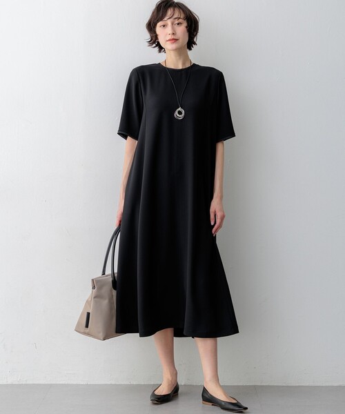 23区（ニジュウサンク） ワンピース ストレッチジョーゼット フレア
