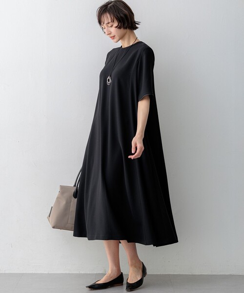 23区（ニジュウサンク） ワンピース ストレッチジョーゼット フレア