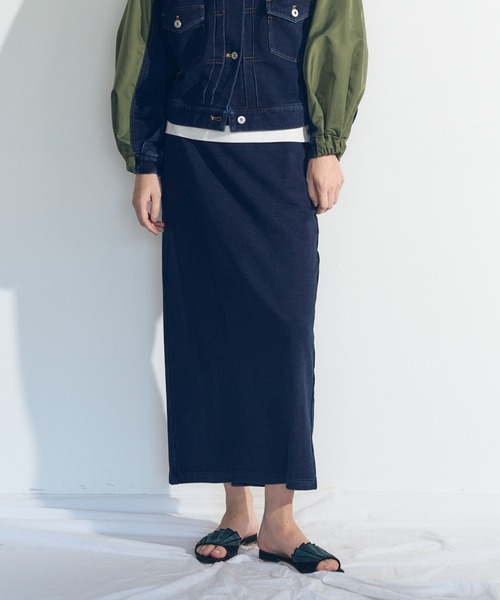 スカート Nove sweat denim skirt ノーヴェスウェットデニムスカート