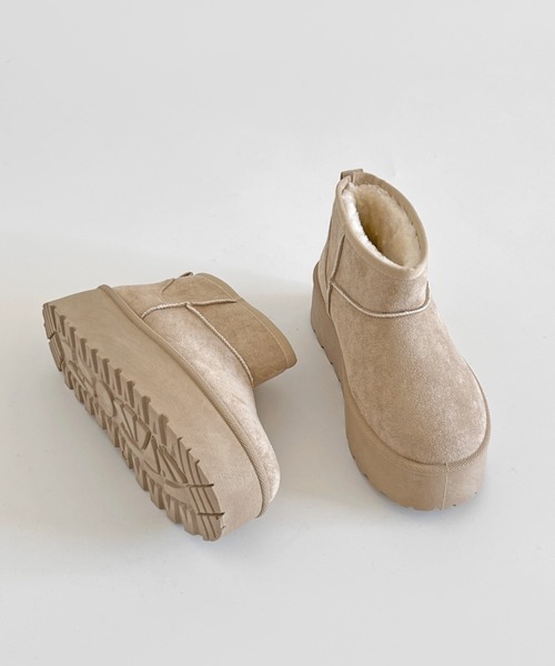 「Shoes in Closet」 ショートブーツ L ライトベージュ レディース_画像8