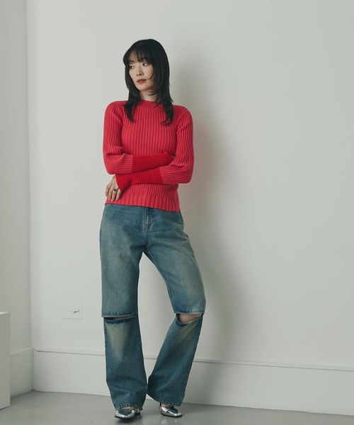 「mici」 長袖ニット ONE SIZE ピンク レディース_画像3