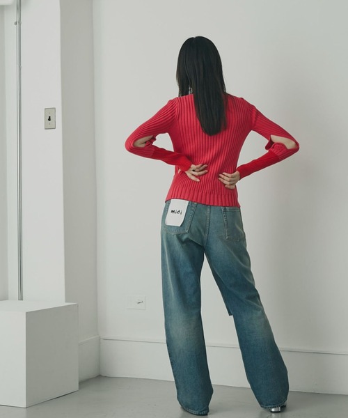 「mici」 長袖ニット ONE SIZE ピンク レディース_画像4