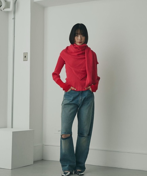 「mici」 長袖ニット ONE SIZE ピンク レディース_画像5