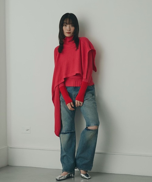 「mici」 長袖ニット ONE SIZE ピンク レディース_画像7