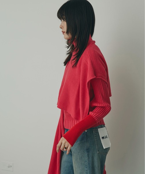 「mici」 長袖ニット ONE SIZE ピンク レディース_画像9