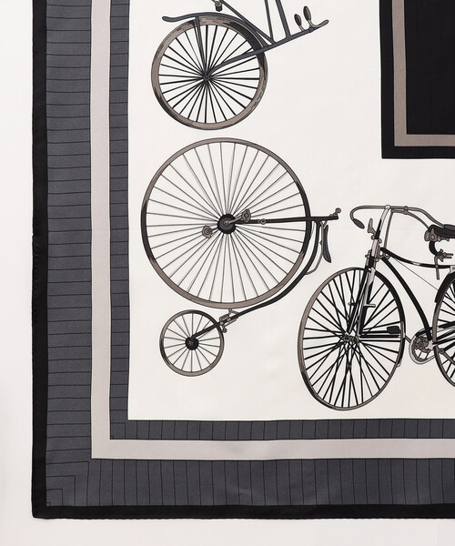 ストール マフラー 自転車柄 スカーフ レディースの画像