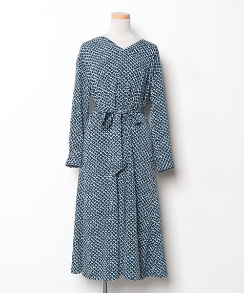 【新品未使用】untitled ワンピース UNTITLED（アンタイトル） 長袖ワンピース 01 ブルー レディース