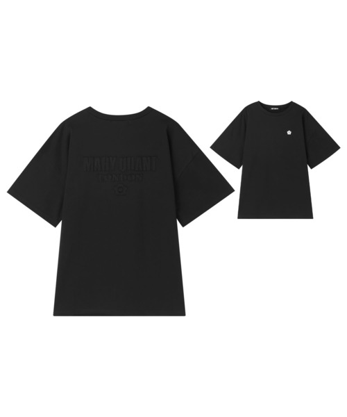 マリークワント　オーガニックコットンTシャツ　ブラック　ビッグサイズ MARY QUANT（マリークヮント） tシャツ マリークワント mary quant