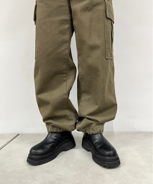 「WHO'S WHO gallery」 カーゴパンツ FREE ブラック レディース_画像4