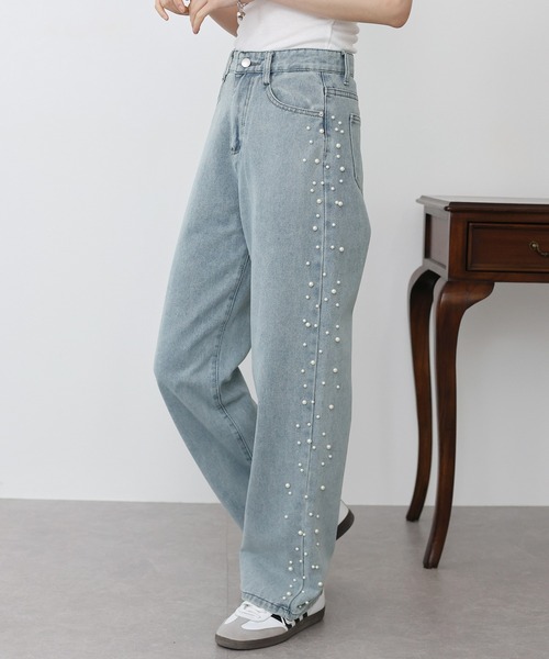 「BLUEEAST」 デニムパンツ SMALL ホワイト レディース_画像3